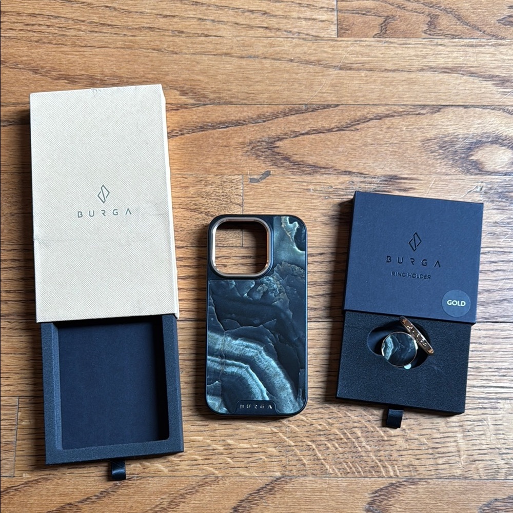 Burga iPhone 16 Pro Phone Case and Ring Holder Misty Forest Green